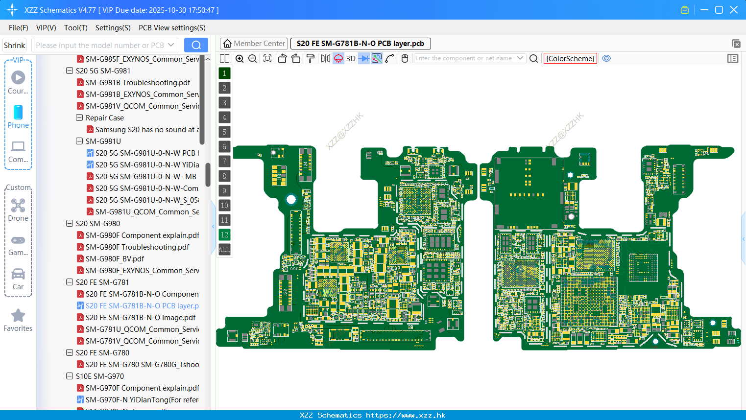 Samsung S20 FE SM-G781B-N-O PCB Layer